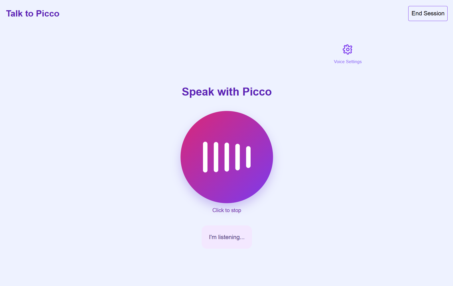 Talk Interface